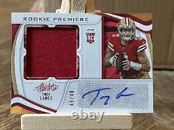 2021 Panini Absolute Trey Lance Jumbo Rookie Patch Auto #d /49 RPA SP 49ers