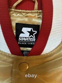 2021 Starter San Francisco 49ers GOLD Jacket Satin Men Sz XL SB XXIV Anniversary