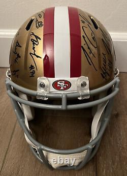 2022 San Francisco 49ers Team Signed Full Size Replica Speed Helmet PSA LOA