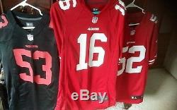 3 NIKE On Field San Fransisco 49ers NFL jerseys(S)BOWMAN(M)WILLIS (S)MONTANA