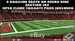 4 SF 49ers Tickets Oakland Raiders 11/1 Levi's Stadium LOWER + VIP Green Parking
