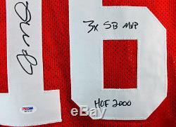 49Ers Joe Montana HOF 2000, 4X Sb Champ, 3X Sb MVP Signed Jersey PSA/DNA ITP