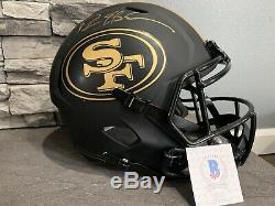 49ers Deion Sanders Signed Eclipse Full Size Speed Rep Helmet BAS Witnessed