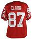49ers Dwight Clark The Catch 1.10.82 Authentic Signed Red Jersey BAS Witnessed