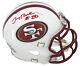 49ers Jerry Rice Authentic Signed Flat White Speed Mini Helmet BAS Witnessed