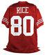 49ers Jerry Rice Authentic Signed Red Jersey Autographed BAS Witnessed