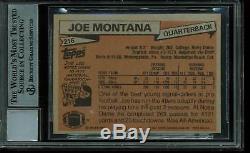 49ers Joe Montana Signed Card 1981 Topps RC #216 Auto Graded Gem 10! BAS Slabbed