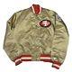 49ers Niners San Francisco Starter Jacket Vintage 90's NFL Satin Gold Men Large