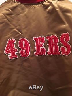 49ers Reversible Starter Jacket XL Starter Great Condition! Vintage Blk/Gold