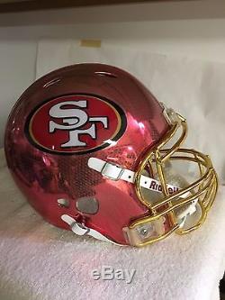 49ers custom CHROME riddell full size helmet
