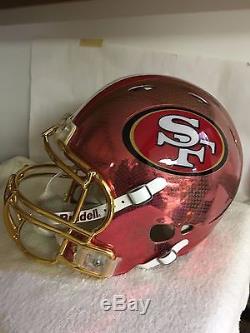 49ers custom CHROME riddell full size helmet