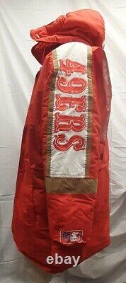 49ers jacket Vintage Starter Down Knee Length extra large xl with hoods