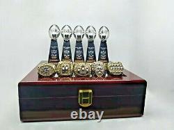 5 rings + 5 trophy + box / set San Francisco 49ers NFL Super Bowl Champion