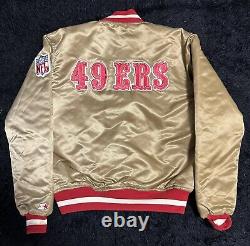 90s Starter Gold Satin Jacket NFL San Francisco 49ers Size M Medium SF