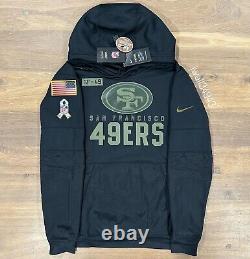 AUTHENTIC Nike San Francisco 49ers NFL Salute to Service Men's Hoodie Black NEW