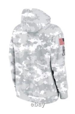 AUTHENTIC SF 49ers Nike 2024 Salute to Service Club Fleece Pullover Hoodie Camo