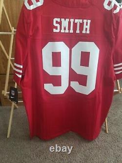 Aldon Smith #99 San Francisco 49ers Nike Elite Scarlett Jersey Men's Size 52 New