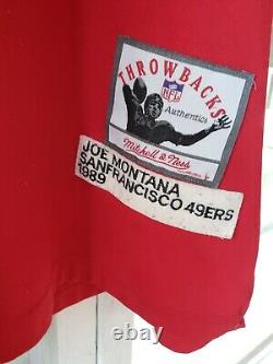 Authentic Jersey 1989 Joe Montana mitchell & ness Throwback size 56