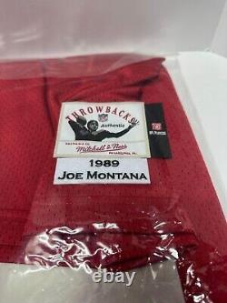 Authentic Joe Montana San Francisco 49ers Jersey Mitchell & Ness Throwback XL