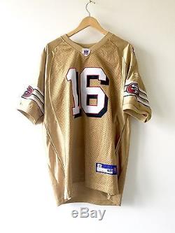 Authentic NFL Reebok Joe Montana San Francisco 49ers Gold Rare Jersey