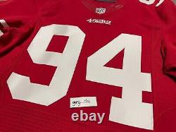Authentic Nike Elite San Francisco 49ers Justin Smith Home Red Jersey 40