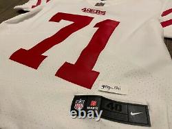 Authentic Nike Elite San Francisco 49ers Trent Williams Away White Jersey 40
