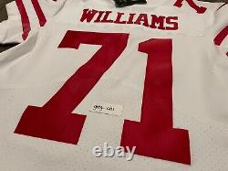 Authentic Nike Elite San Francisco 49ers Trent Williams Away White Jersey 40