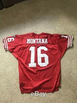 Authentic San Francisco 49ers Joe Montana Jersey Wilson Size 50
