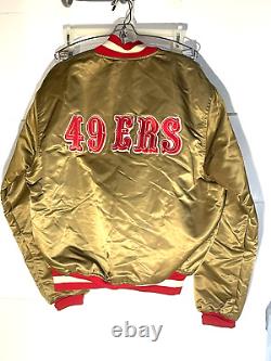 Authentic Vintage 49ers Gold Pro Line Starter Satin Jacket Size Large