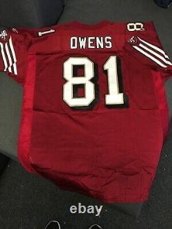 AuthenticRebook NOS 2000s Terrell Owens #81 SF 49ers Jersey Size 56