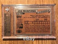 BGS 9.5 GEM Mint 1981 Topps Joe Montana RC #216 Football Card rookie non auto