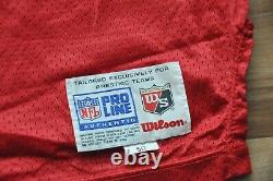 BLANK SAN FRANCISCO 49ERS WILSON Jersey PRO LINE RED NFL SEWN sz 50 RARE