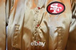 BRAND NEW Vintage Chalk Line Gold San Francisco 49ers Satin Jacket Large L NWOT