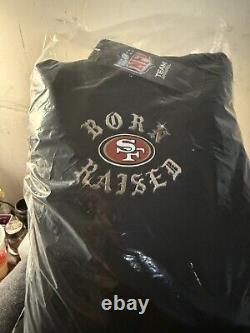 Born X Raised NFL San Francisco 49ers Unisex Black Hoodie Front Pouch In Stock