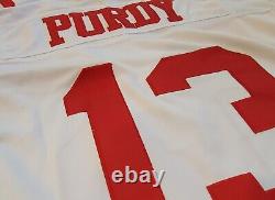 Brock Purdy #13 San Fran 49ers Stitched White F. U. S. E. SB LVIII Jersey withC Patch