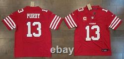 Brock Purdy #13 San Francisco 49ers Stitched Red F. U. S. E. Jersey withCPT C Patch