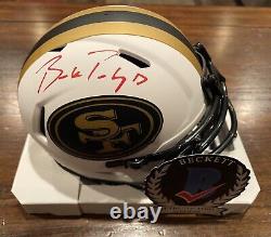 Brock Purdy Autographed San Francisco 49ers Lunar Eclipse Mini Helmet Beckett