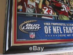 Bud Light San Francisco 49ers NFL Football Beer Mirror Budweiser Man Cave Bar