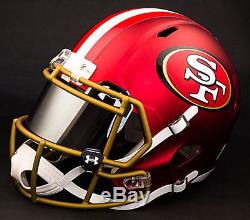 CUSTOM SAN FRANCISCO 49ers NFL Riddell BLAZE Speed Replica Football Helmet