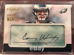 Carson Wentz Certified Cuts Signature Auto Only 3/5 Made! Super Rare