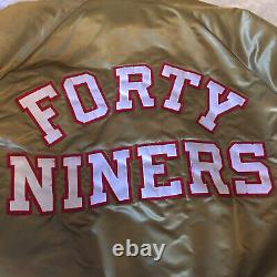 Chalk Line San Francisco 49ers Forty Niners Gold Satin Jacket X-Large XL Used