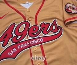 Christian McCaffrey #23 49ers Stitched Gold Color Rush Baseball Jersey NWT