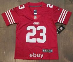 Christian McCaffrey #23 49ers Stitched Scarlett Red Color Rush Jersey