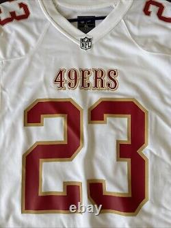 Christian McCaffrey #23 San Francisco 49ers Color White Player Jersey Men's XL