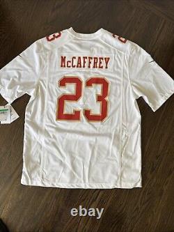 Christian McCaffrey #23 San Francisco 49ers Color White Player Jersey Men's XL