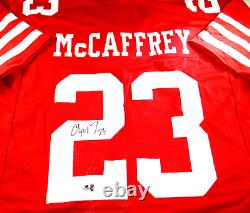Christian McCaffrey / Autographed San Francisco 49ers Red Custom Jersey / COA