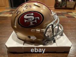Christian McCaffrey Autographed San Francisco 49ers Speed Mini Helmet Beckett