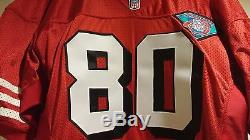 Circa 1994 49ers Jerry Rice Game issued authentic Wilson 75th jersey, signed