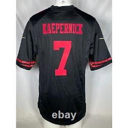 Colin Kaepernick #7 San Francisco 49ers NFL NIKE Black Game Jersey Men's LARGE