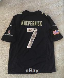 Colin Kaepernick NFL 49ers Salute To Service Military Jersey Signed XL New